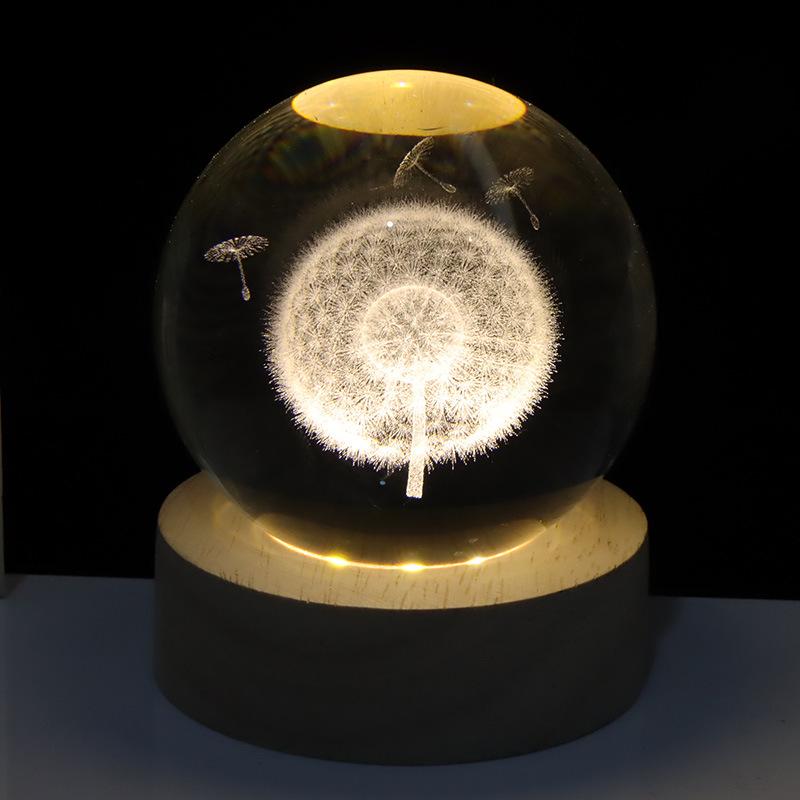 Starry Sky Crystal Ball Night Light - Creative Desktop Ornament Gift