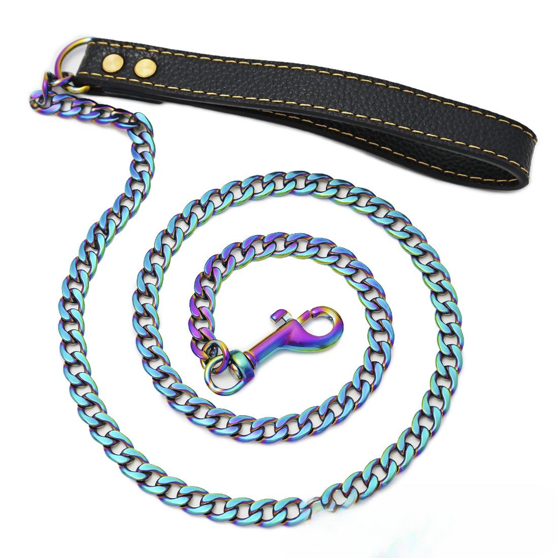 

Нержавіюча сталь Золоте покриття Довга ланцюжок для собаки Hip Hop Стиль Золотий ланцюжок для собаки 11.5mm*120cm