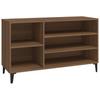 Shoe Rack Brown Oak Effect 102 x 36 x 60 cm Engineered Wood