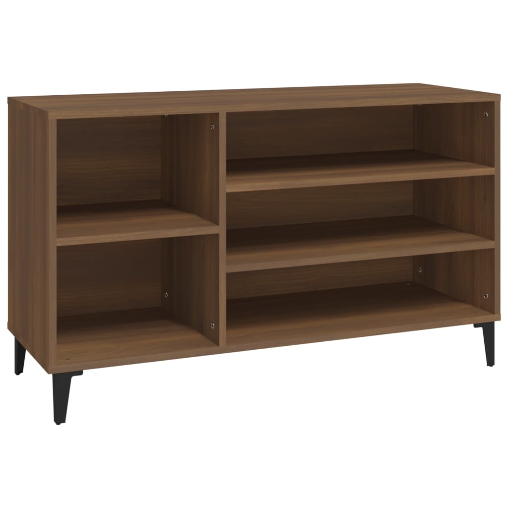 Shoe Rack Brown Oak Effect 102 x 36 x 60 cm Engineered Wood