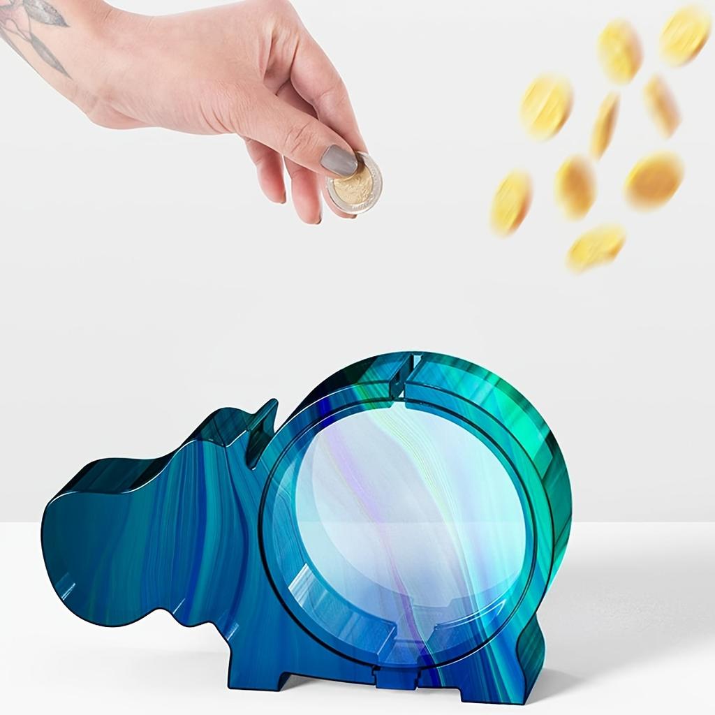 1Pcs Piggy Bank Resin Mold Storage Elephant Hippopotamus Pig Silicone Mold Coin Clip Mold Resin Jewelry Box Epoxy Resin Mold