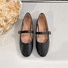 Mary Jane Shoes for Women Round Toe Flats Dressy Ballet Flat Mary Jane Flats with Buckle Strap Comfortable Slip On Casual Shoes Women's Flat Shoes