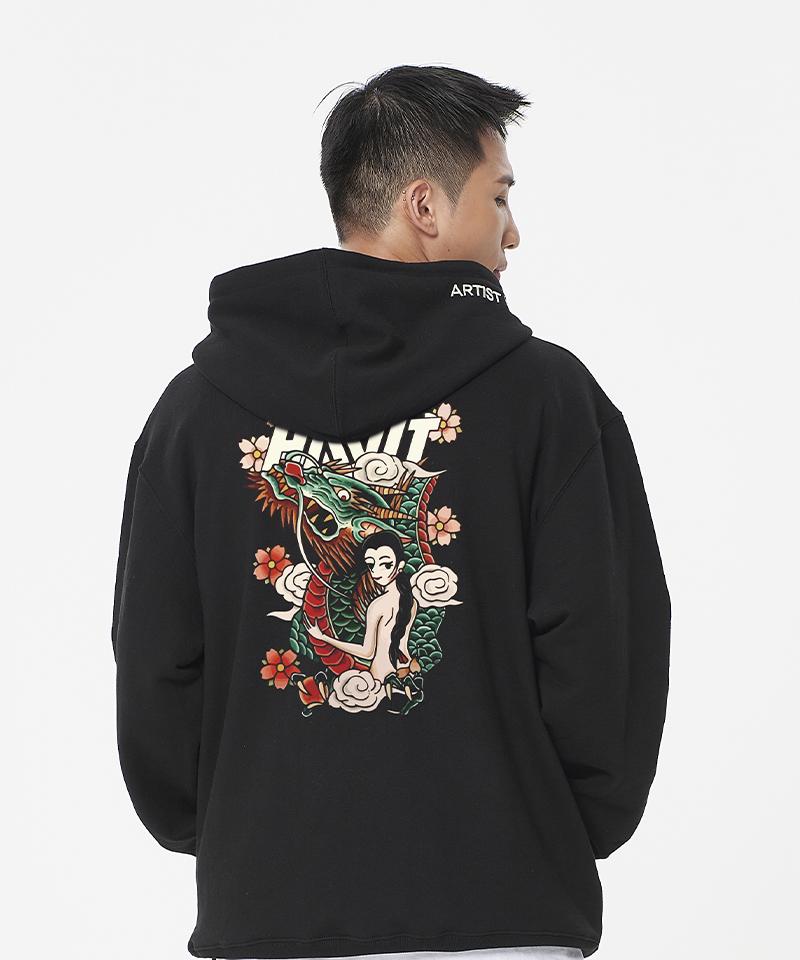 [Atw X Habit] Joseon Dragon Hoodie_Bk