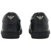 Emporio Armani EA7 Leather Round Toe Lace-Up Low-Top Sneakers Unisex sneakers Black 7X000332AF10848MZ177