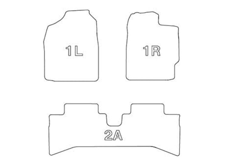 Clazzio Floor Mat 3D Type Set pro 1 Aqua NHP10 NOVINKA Gumový typ Černá H23(2011)/12~ ET-1060 [5EETB1060K]