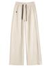 Women's New Spring High-Waisted Rice Pants - Narrow Straight-Leg, Casual Wide-Leg, Floor-Length
