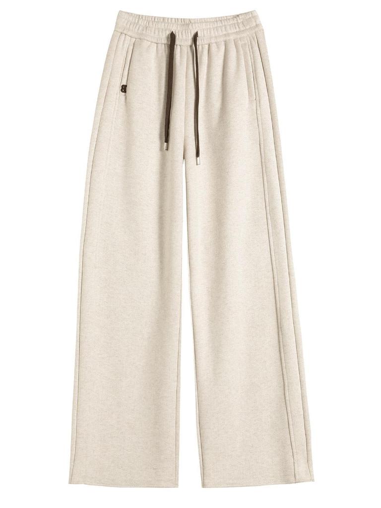 Women's New Spring High-Waisted Rice Pants - Narrow Straight-Leg, Casual Wide-Leg, Floor-Length