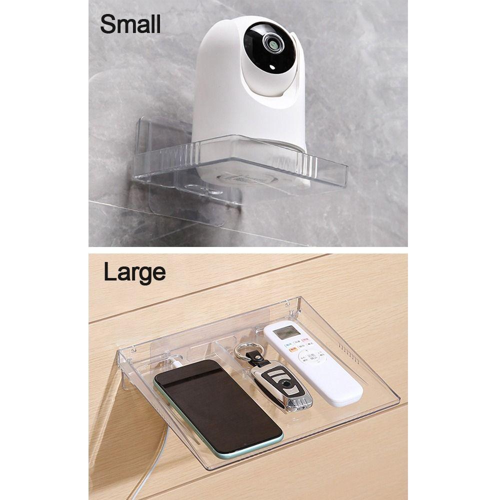 2pcs Punch Free Storage Shelf Wall Mounted Space-saving Camera Storage Rack Detachable Closet Organizer