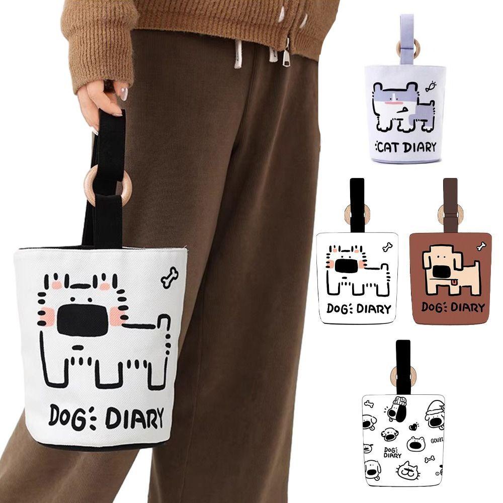 

Cat Dog Bucket Handbag Print Cat Print Lunch Bag Sweet Cartoon Tote Bag Shopping