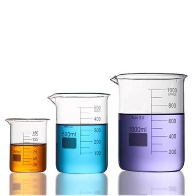 Lab Borosilicate GLass Beaker Kitchen Graduated Beakers Measuring Glass Cup Chemical