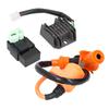 Zündspule Gleichrichter Magnet Relais Zündkerze 6Pin AC CDI Kit Fit für GY6 50cc 150cc 125cc