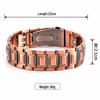 Antique Red Copper Men's Wide Magnet Bracelet - Retro Adjustable Design