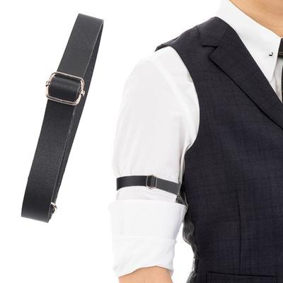 1 Paar Unisex Armband Verstellbar Kunstleder 1,5 cm Breite Einfarbig Elastisches Hemd