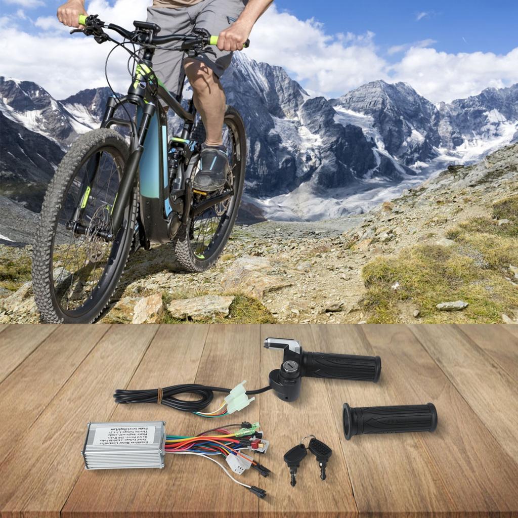 LCD Gashendel en Borstelloze Motorcontroller voor 24V tot 48V Elektrische Fietsen