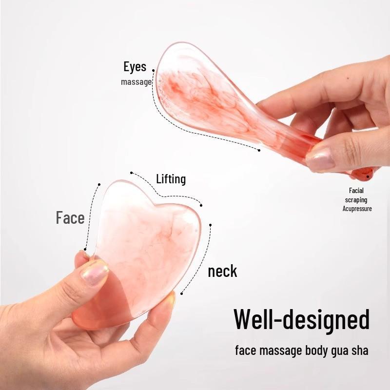 Resin Ox Horn Massage Board for Facial Acupoints and Meridian Scraping