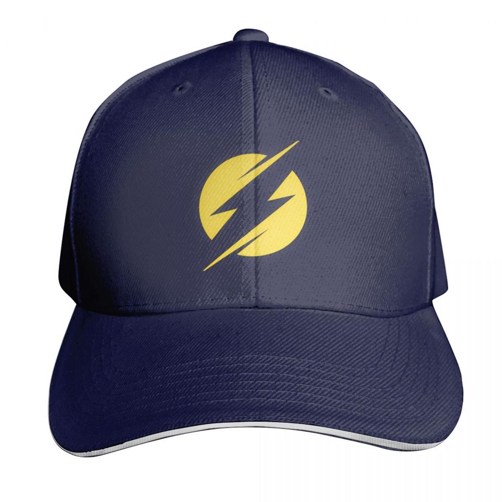 Yellow Lightning Bolt Thunder Baseball Cap Bobble Hat Brand Unisex Cap Vintage Big Size Hat Designer Unisex Womens