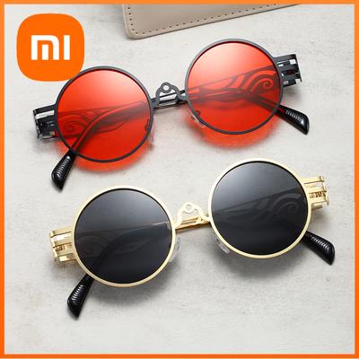 Xiaomi Personalized Sunglasses Round Frame Sunglasses Fashionable Hollow Temple Legs Metal Glasses Universal For Men And Women 2246