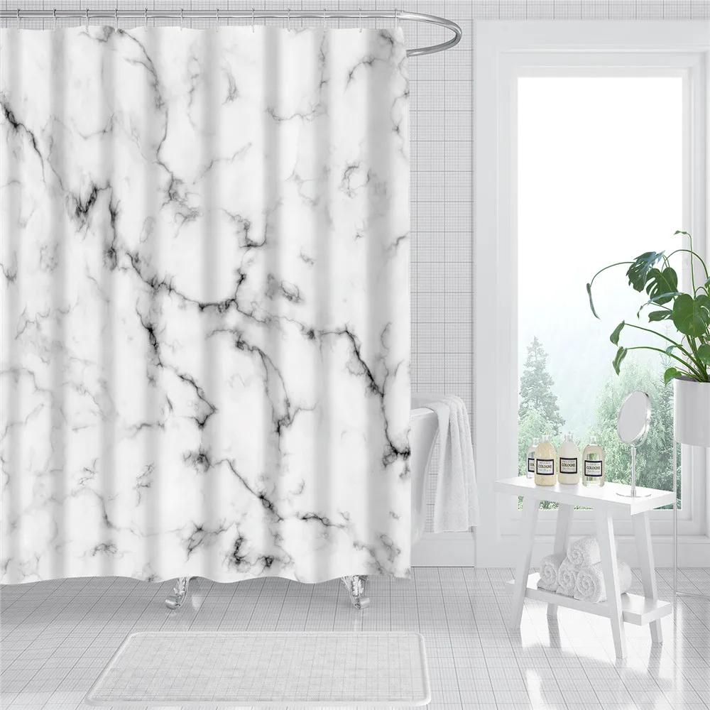 Buddha Plant Printed Bath Curtains Waterproof Polyester Fabric Bathroom Shower Curtain Screen with Hooks Bathroom Curtains