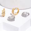 Stainless Steel Zircon Heart Earrings For Women Trending Gold Color Plated Hoop Earrings Jewelry Gifts