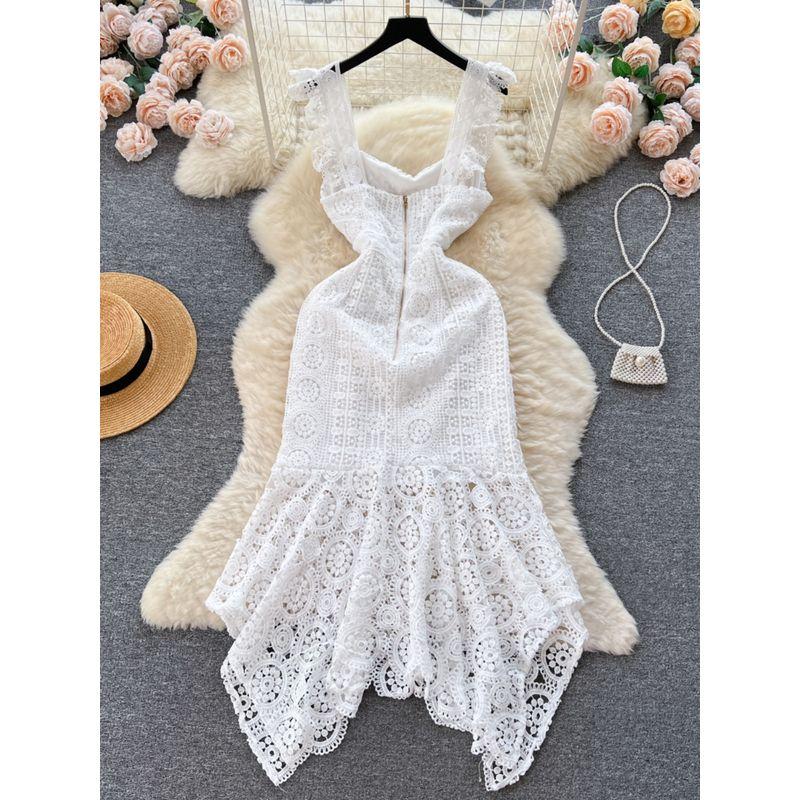 Socialite Style Women's Summer Lace Crocheted Sling Dress