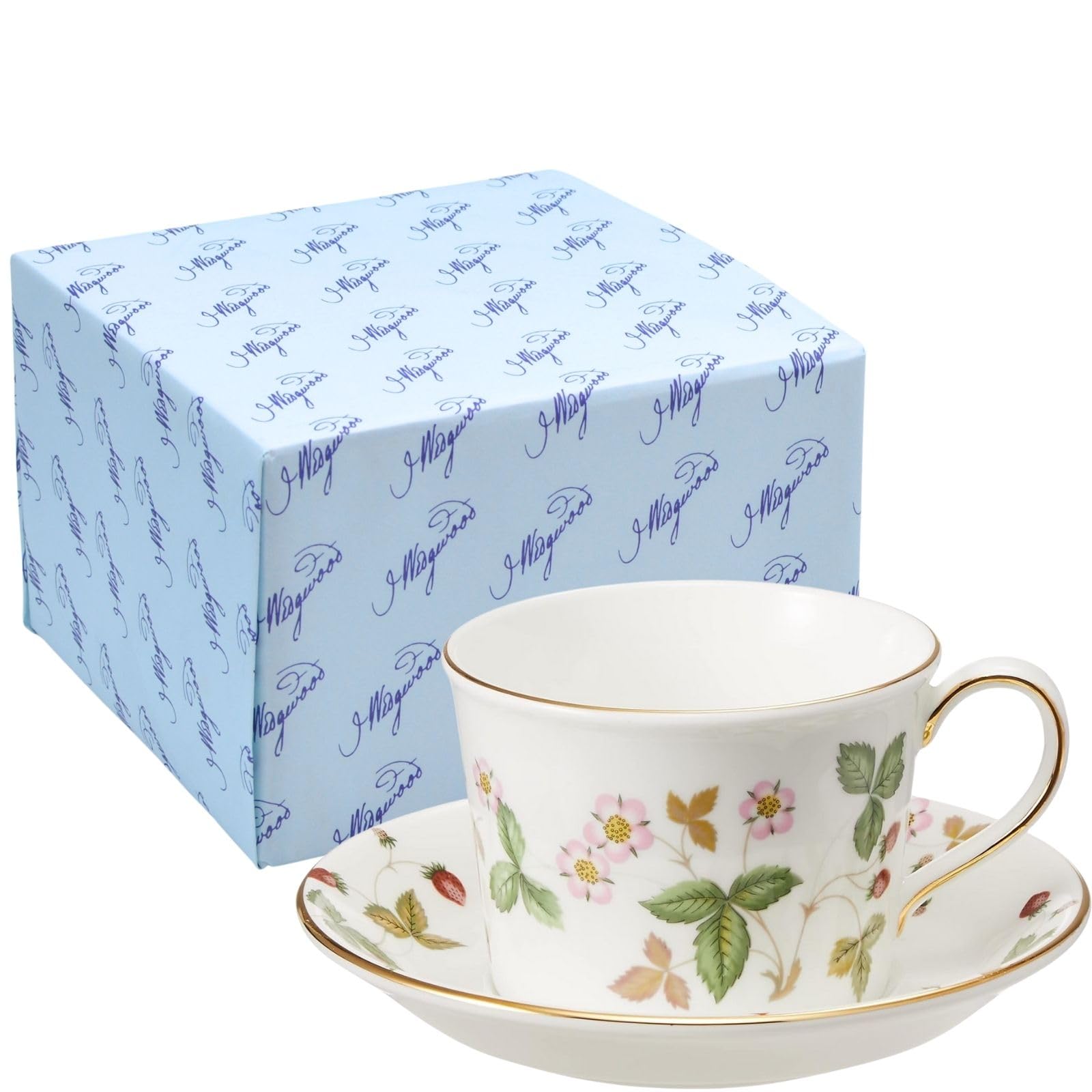 

[Officially Imported] Wedgwood Festivity Teacup & Saucer, Ivory, 1058030