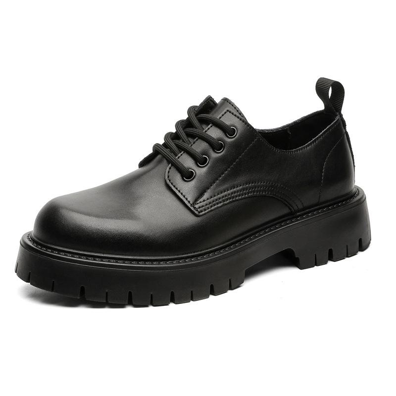 Leather Shoes Men's British Platform Casual Derby Shoes Formal Business Wedding Height Increase Men's Shoes 2951-J