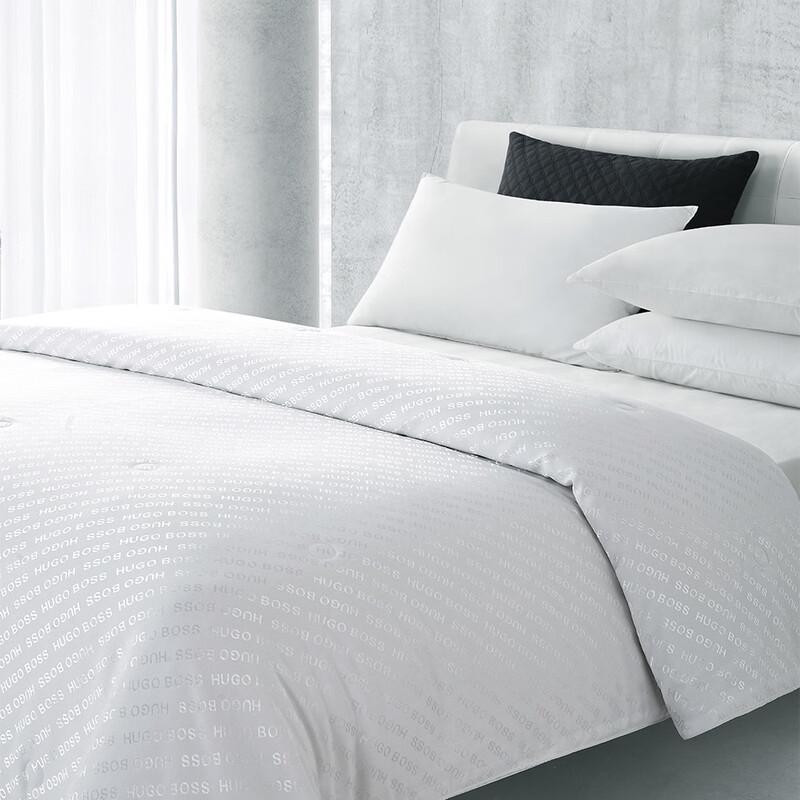 BOSS Jacquard Logo Mulberry Silk Quilt