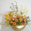 Neu Große Größe Goldene Schüssel Topf Vase Jubao Topf Blume Pflanzen Handgemachte Eisen Blumentopf für Home Hotel Dekorative Geschenk Metall