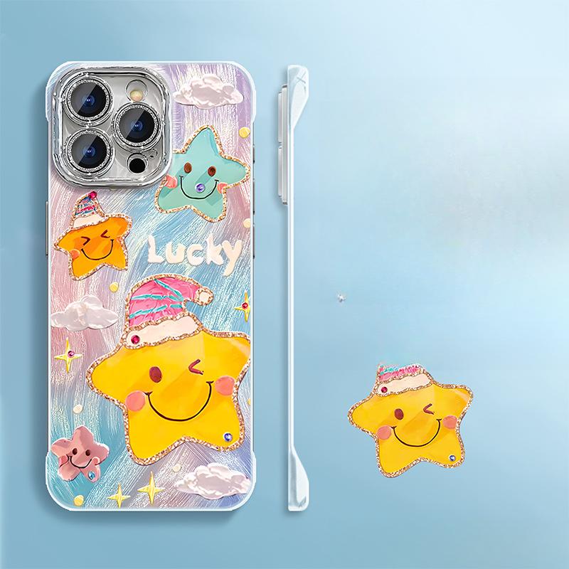 

Масляная живопись Звездная подставка Подходит для чехла для мобильного телефона Apple 13promax Oppo Перо Пряжа Без рамки 16 Высококлассное чувство Huawei iPhone 16