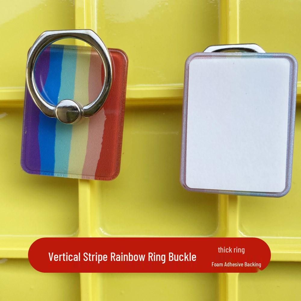 Trendy Rotating Acrylic Phone Ring Holder Stand - Colorful, Lazy Design for Men & Women