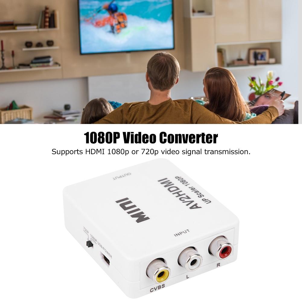 AV To 1080P 60HZ Output High Definition Adapter Video Converter with USB Cable