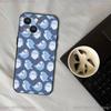 Cute Cartoon Blue Shark Phone Case For iPhone 17,16,15,14,13,12,11,Pro,XS,Max,XR,Plus,E,SE4,Mini Black Soft Cover