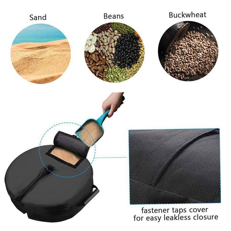 Outdoor Parasol Sand Weight Base, Windproof Fillable Sandbag for Patio Umbrella Fixing