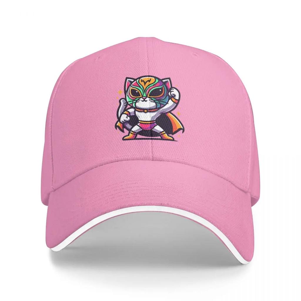 Mighty Meow The Luchador Cat Baseball Cap Golf Hat Man Luxury Brand Beach Bag Hood Trucker s For Men Womens