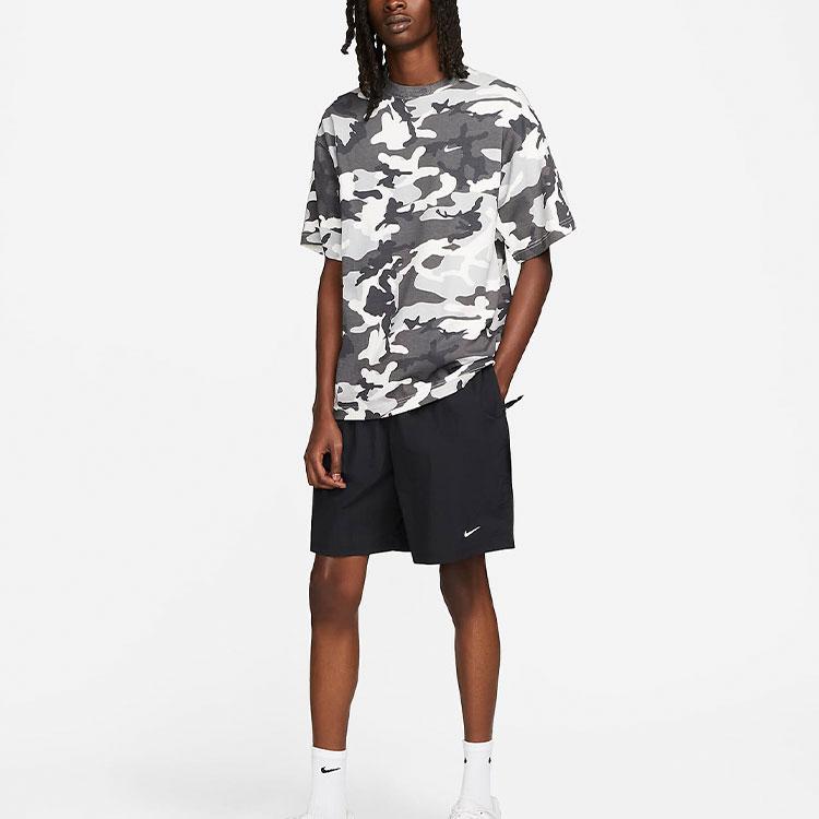 Nike Solo Swoosh Woven Shorts Black/White Men Streetwear DX0749-010