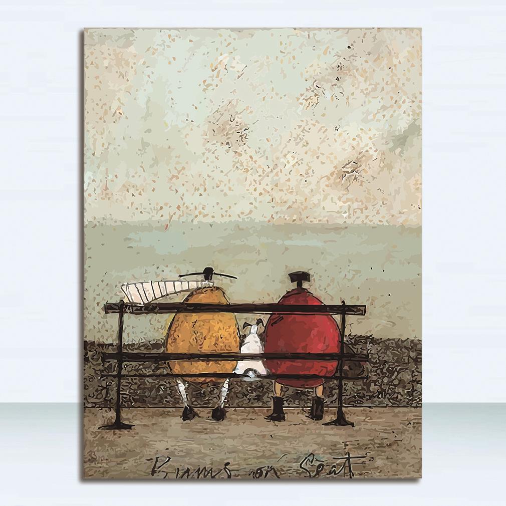 

Настенные художественные картины, постеры и принты, фотографии для гостиной, домашний декор, винтажный скандинавский абстрактный пейзаж, любовь, собаки, домашнее животное, холст 50x70cm No Frame