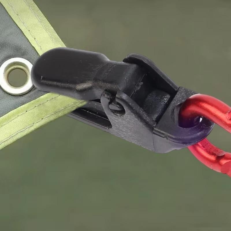 20-teiliges winddichtes Klemmset, Überlebenstülle, Zeltclips, Schnalle, Markisenplane, festes Outdoor-Campingzeltzubehör, Kunststoffhaken