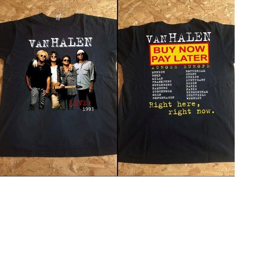 Van Halen Right Here Right Now Tour 1993 T-Shirt Unisex T-Shirt L