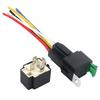 12V DC 4 Pin 5 Pin Car Automotive Fused Relay 30A Fused On/Off Car Motor Relay with Holder Socket On/Off Fused Relay