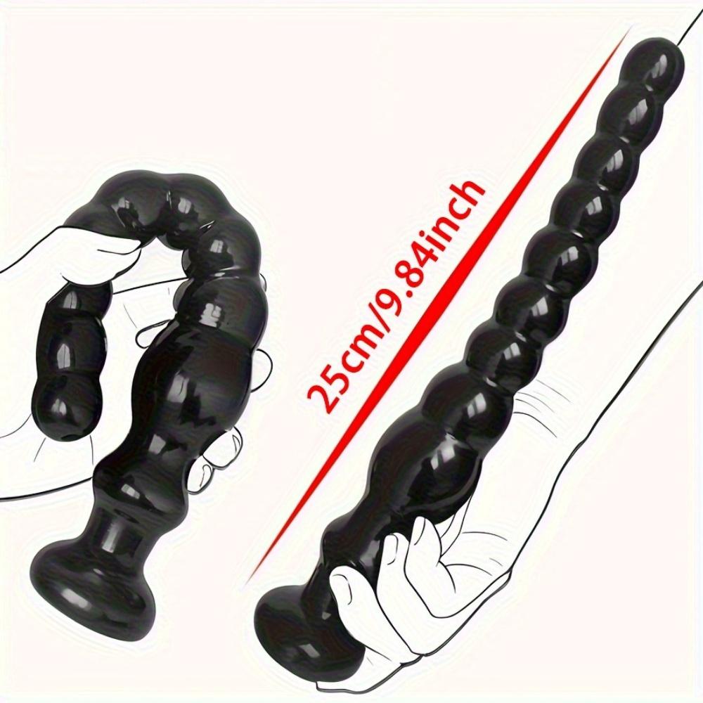 Long Anal Bead Plug Anal Stimulator with Suction Cup Prostate Massager Female Vaginal Stimulation Dildo Erotic Adult Products