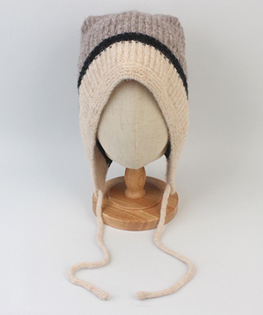 Yunibeosyeolkemiseuteuli Wool Twotone Cat Gray Earflap Hat