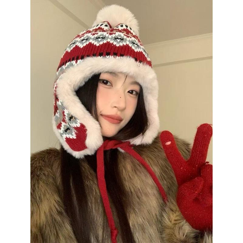 Winter plush fisherman's hat children's Mongolian hat ear protector head hat warm plush thickened cute pile hat