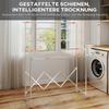 Clothes Drying Rack, Foldable Standing Dryer with 3 Adjustable Rails, Stainless Steel Tower Drying Rack on Wheels, for Indoor and Outdoor
