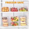 Clear Plastic Containers with Lids for Food, Thickened Disposable Sandwich Containers Clamshell Boxes for Cake Slice, Dessert