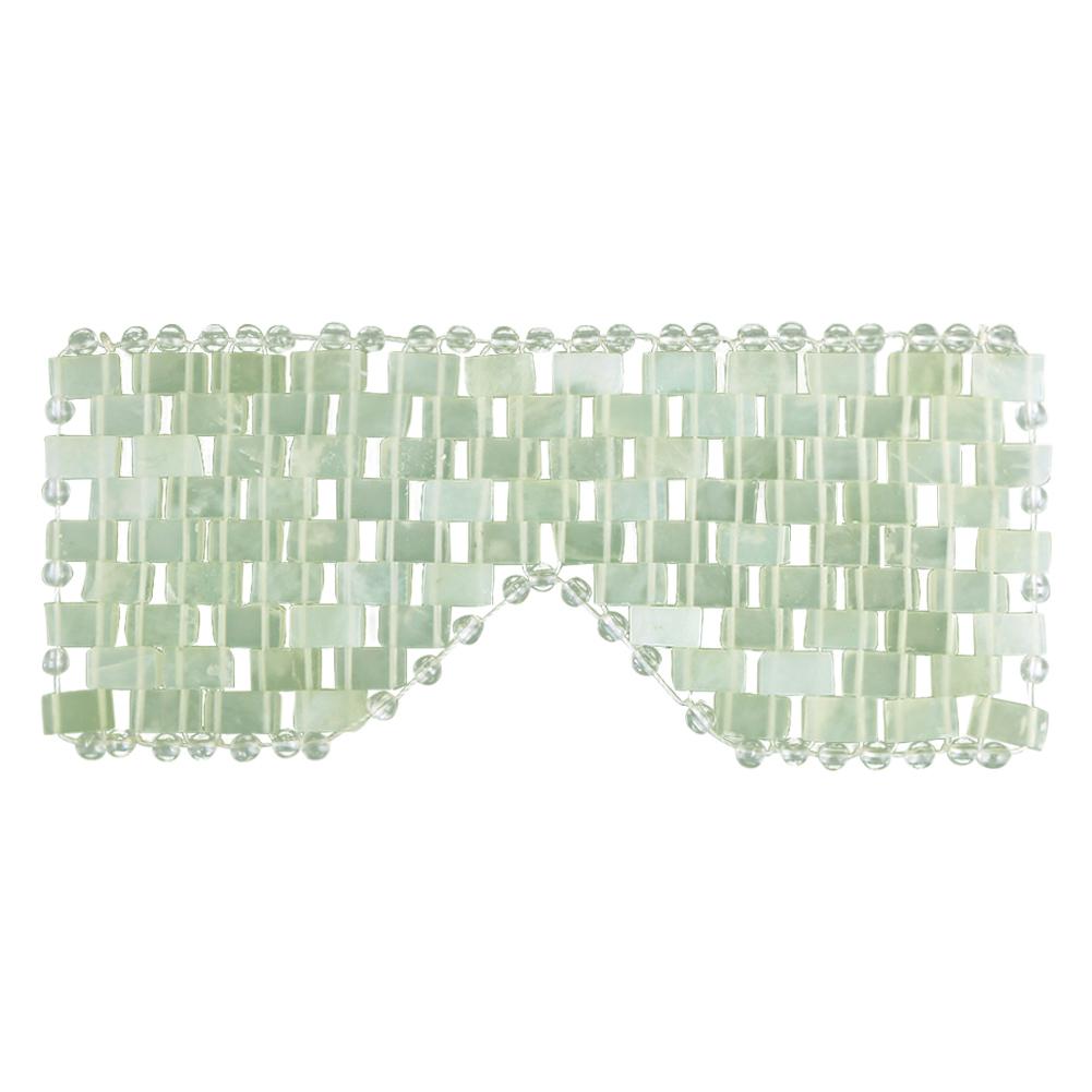 Jade Eye Mask Sleep Massager Mask Alleviate Puffiness Sleeping Eye Mask Relieve Wrinkles 100% Real Jade Stone Beads for Women