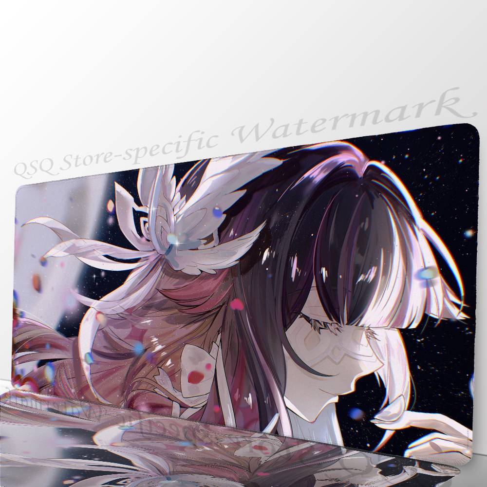 Anime Columbina G-Genshin Impact Mousepad Non-slip Suitable For Office Computers Laptops E-sports Game Desk Mats XXL Keyboard