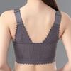 Front Button Beautiful Back Underwear Thin Gathered Anti Sagging Adjustable Bra Women's Plus Size No Steel Ring Bra