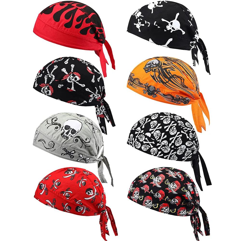1 ks Cyklistická lebka Pirátská čepice Pásek na hlavu Bandana Pokrývka hlavy Prodyšná vložka do helmy Proti pocení UV Sportovní čelenka Šátek pro muže a ženy