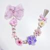 Grenzüberschreitende Perücken: Geflochtene Kinder- & Erwachsenen Prinzessin Cosplay Accessoires mit großer Schleife Mesh Haarspange