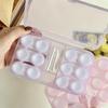 New Large-Capacity Contact Lens Box PVC Contact Lens Storage Box Morandi Color Contact Lens Companion Box Nursing Box